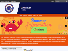 Tablet Screenshot of lynnhavenms.vbschools.com