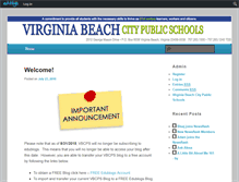 Tablet Screenshot of blogs.vbschools.com